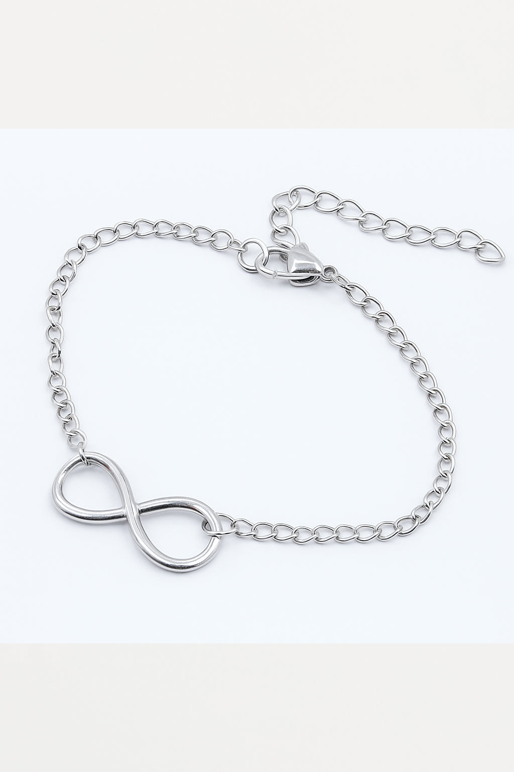 Elegant Silver Infinity Charm Bracelet – Adjustable Symbolic Jewelry for Women and Girls